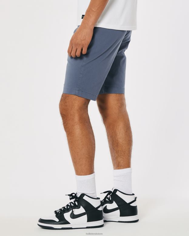 Bottoms Hollister Men Twill Jogger Shorts 9\\ 488201146 Blue